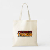 Overnight Trucker, Chauffeur Funny Tote Bag (Achterkant)