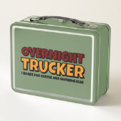 Overnight Trucker, grappige bestuurder (Achterkant)