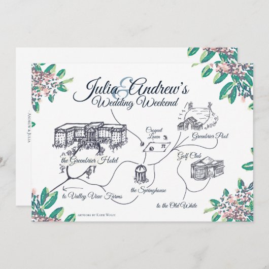 OVERNIGHT Welkomstschema voor Julia Kaart (Voorkant / Achterkant)