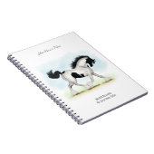 Overo Gypsy Personalized Horse Owner's Journal Notitieboek (Rechterzijde)