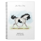 Overo Gypsy Personalized Horse Owner's Journal Notitieboek (Voorkant)