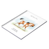 Overo Gypsy Personalized Horse Owner's Journal Notitieboek (Linkerzijde)
