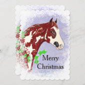 Overo Paint Horse (Kerstmis) Feestdagenkaart (Voorkant / Achterkant)