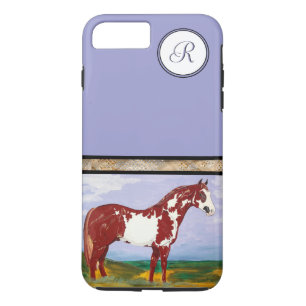 Overo Paint Horse (monogram) iPhone 8/7 Plus Hoesje