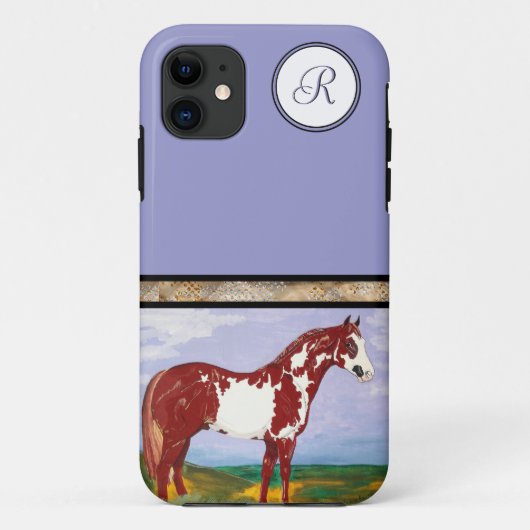 Overo Paint Horse (monogram) Case-Mate iPhone Case (Achterkant)