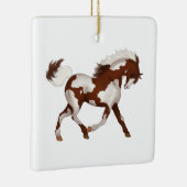 Overo Pinto Paard of Pony Custom Memorial Keepsake Keramisch Ornament (Rechts)