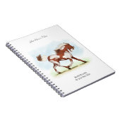 Overo Pinto Personalized Horse Owner's Journal Notitieboek (Rechterzijde)