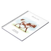 Overo Pinto Personalized Horse Owner's Journal Notitieboek (Linkerzijde)