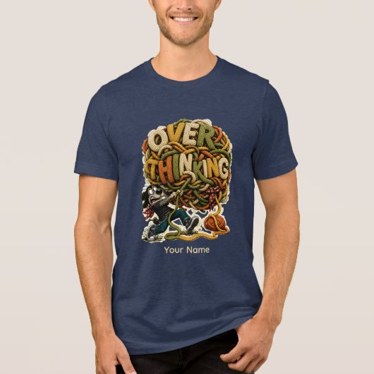 Overpeinzen Nog Een Ding Persoonlijke Grappige Tri-Blend Shirt (Voorkant)