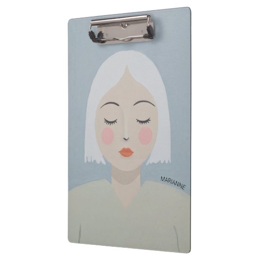 Overpeinzing - Minimalistisch portret Klembord (Links)