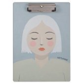 Overpeinzing - Minimalistisch portret Klembord (Voorkant)