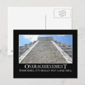 Overprestatie is echt een slecht idee briefkaart (Voorkant / Achterkant)