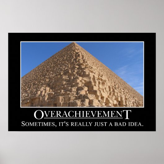Overprestatie is echt een slecht idee (S) Poster (Voorkant)