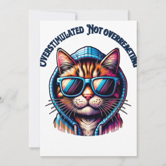 Overprikkeld Niet Overreagerend – Cool Cat Hoodie Kaart