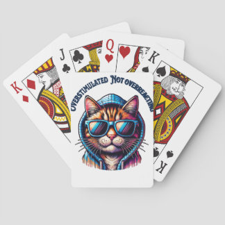 Overprikkeld Niet Overreagerend – Cool Cat Hoodie Pokerkaarten