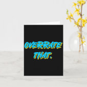 Overrate That Funny Retro Vintage Statement Graphi Kaart (Gele Bloem)