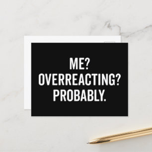 Overreageren Funny Quote Briefkaart