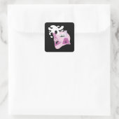 Overreageren Vierkante Sticker (Tas)