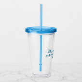 Overreding: Talmen en Staren (blauw) Acryl Drinkbeker (Rechts)