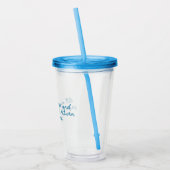 Overreding: Talmen en Staren (blauw) Acryl Drinkbeker (Links)