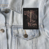 Override - Techno-Gothic Streetwear Design Button (Insitu)