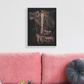 Override - Techno-Gothic Streetwear Design Canvas Afdruk (Insitu (Woonkamer))