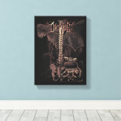 Override - Techno-Gothic Streetwear Design Canvas Afdruk (Insitu (Houten vloer))
