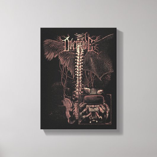 Override - Techno-Gothic Streetwear Design Canvas Afdruk (Voorkant)