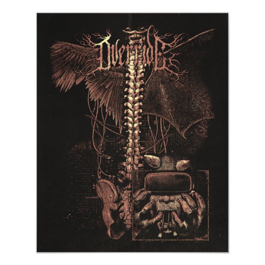 Override - Techno-Gothic Streetwear Design Foto Afdruk (Voorkant)