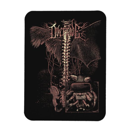Override - Techno-Gothic Streetwear Design Magneet (Verticaal)