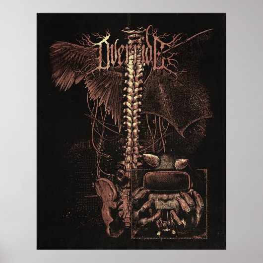 Override - Techno-Gothic Streetwear Design Poster (Voorkant)