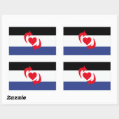 Overschakelen Pride vlag Rechthoekige Sticker (Vel)
