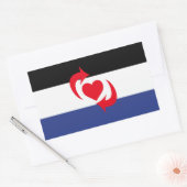 Overschakelen Pride vlag Rechthoekige Sticker (Envelop)