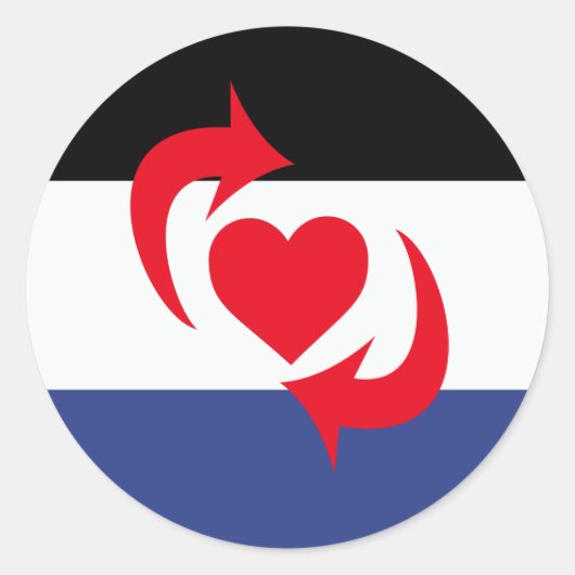 Overschakelen Pride vlag Ronde Sticker (Voorkant)