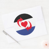 Overschakelen Pride vlag Ronde Sticker (Envelop)
