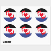Overschakelen Pride vlag Ronde Sticker (Vel)