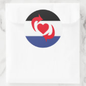 Overschakelen Pride vlag Ronde Sticker (Tas)