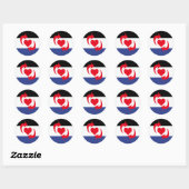 Overschakelen Pride vlag Ronde Sticker (Vel)