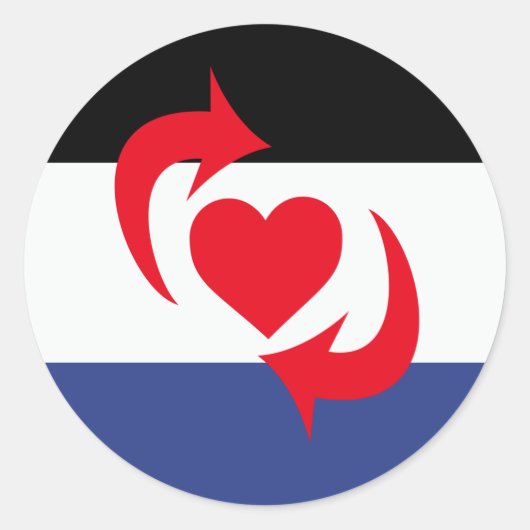 Overschakelen Pride vlag Ronde Sticker (Voorkant)