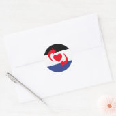 Overschakelen Pride vlag Ronde Sticker (Envelop)