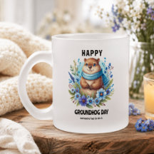Overschat? Aquarel die Groundhog Day viert