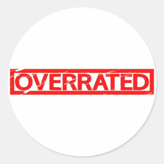 Overschatte stempel ronde sticker (Voorkant)