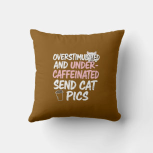 Overschatte 'Stuur Kat Foto's' Grappige Kussen