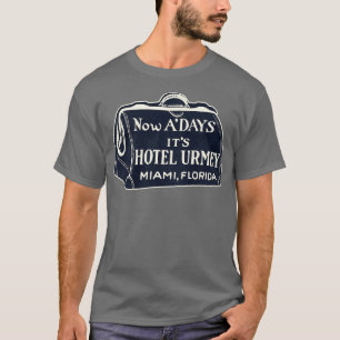 Overschot Hotel Urmey Miami Florida Bagagelabel T-shirt