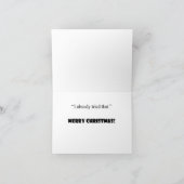 "Overschrijd" geen Kerstkaart Obama de begroting Feestdagen Kaart (Binnen)