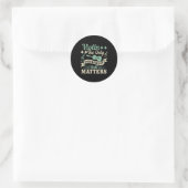 Overschrijd het enige instrument dat ertoe doet ronde sticker (Tas)
