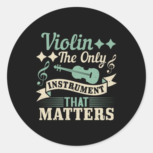 Overschrijd het enige instrument dat ertoe doet ronde sticker (Voorkant)