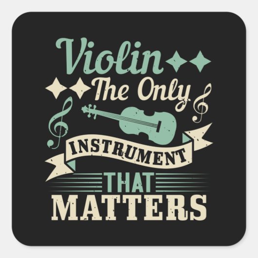 Overschrijd het enige instrument dat ertoe doet vierkante sticker (Voorkant)