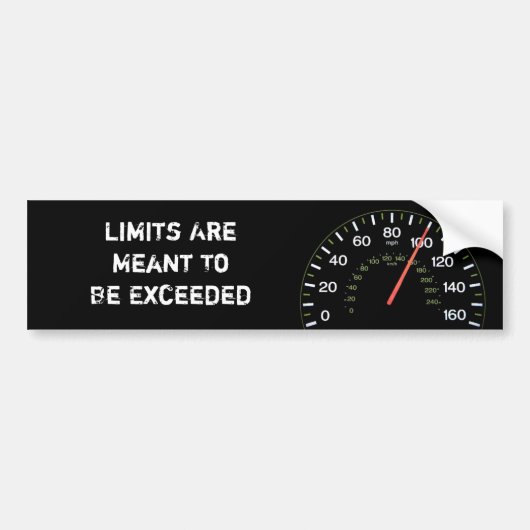 Overschrijd je grenzen bumpersticker (Voorkant)