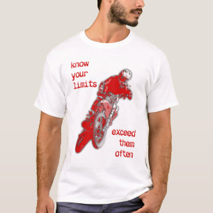 Overschrijd je limiet voor Dirt Bike Motocross T-S T-shirt